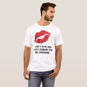 Romantic chic luxe red lips t-shirt (Voorkant volledig)