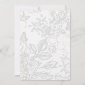 Romantic Chic Peony Floral Faire-part de mariage (Dos)