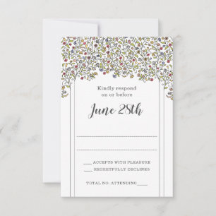 Romantic Chuppah Flowers Rsvp Card & Envelope Kaartje