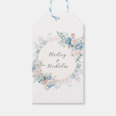 Romantic Classic Calligraphy Floral Wedding Cadeaulabel (Voorkant)