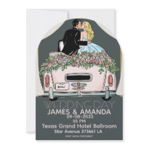 Romantic Classic Couple Wedding  Invitation