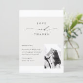 Romantic Classic Formal Wedding Photo Bedankkaart (Staand voorkant)