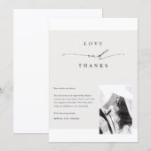 Romantic Classic Formal Wedding Photo Bedankkaart (Voorkant / Achterkant)