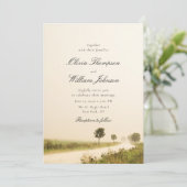 Romantic Countryside Landscape Wedding Invitation (Debout devant)