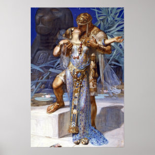 -Romantic Couple Anthony en Cleopatra Kiss Poster