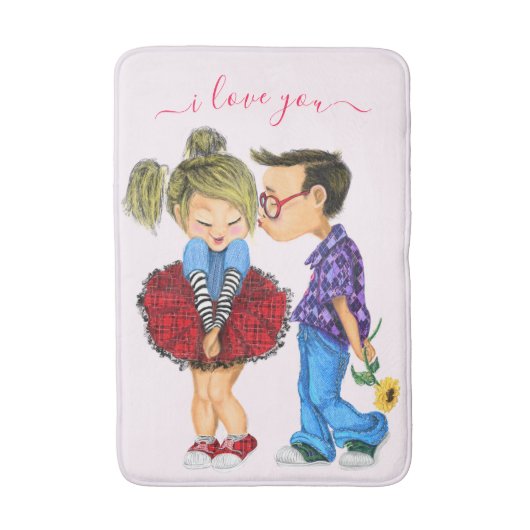 Romantic Couple Bath Mat - Love (Voorkant Verticaal)