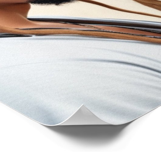 Romantic Couple Beach Digital Art Poster (Coin)