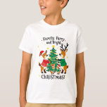 Romantic Couple Christmas Reindeer T-shirt<br><div class="desc">Celebrate the holiday season with this adorable couple's Christmas t-shirt. Featuring a reindeer couple, one with sunglasses and the other with a bow tie, holding hands amidst snowflakes and twinkling stars. The sweet message "Reindeer Together, Forever" or "You’re the Santa to My Reindeer" adds a romantic touch, perfect for Christmas...</div>