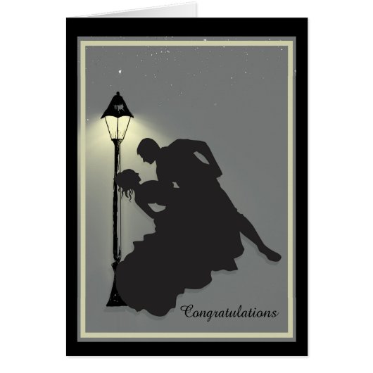 Romantic Couple Dansend onder een streetlight (Voorkant)