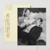 Romantic Couple Frans Briefkaart (Voorkant / Achterkant)