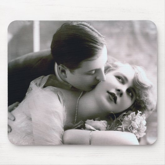 Romantic Couple  Retro Foto Elegant Love Muismat (Voorkant)