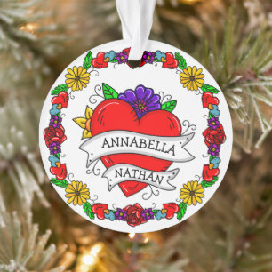 Romantic Couple's Gift   Kunst met Tattoo stijl Ornament