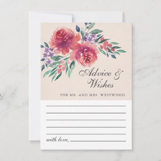Romantic Cream Ivory Waterverf Floral Wedding Advieskaart