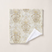 Romantic Cream Towels Victorian Damask Touch Bad Handdoek (Wasdoekje)
