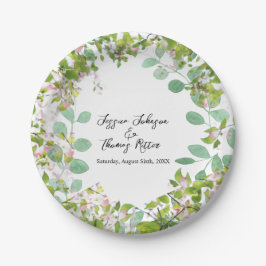 Romantic Custom Eucalyptus Summer Weddenschap Papieren Bordje