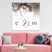 Romantic Custom Photo Overlay Initialen Ampersand Canvas Afdruk (Insitu (Woonkamer))