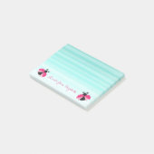 Romantic Cute Lovely Stijlvol, Striped, Ladybugs Post-it® Notes (Schuin)