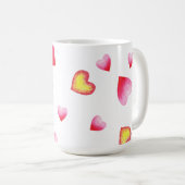 Romantic Cute Red Heart Koffiemok (Voorkant rechts)