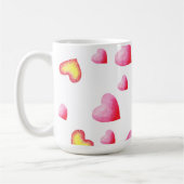 Romantic Cute Red Heart Koffiemok (Links)