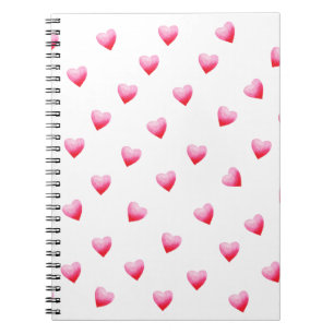 Romantic Cute Red Heart Notitieboek