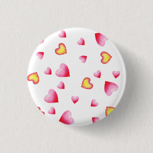 Romantic Cute Red Heart Ronde Button 3,2 Cm