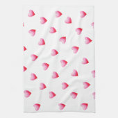 Romantic Cute Red Heart Theedoek (Verticaal)