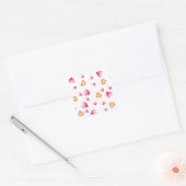 Romantic Cute Red Heart Vierkante Sticker (Envelop)