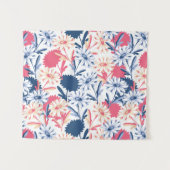 Romantic Daisy Flower Pattern Wandkleed (Voorkant (horizontaal))