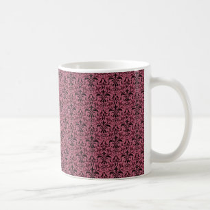 Romantic Damask Mok, Magenta Koffiemok