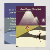 Romantic Dancer and Guitarist Lamps Lights Wedding Kaart (Voorkant / Achterkant)