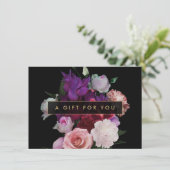 Romantic Dark Florals Cadeaubon (Staand voorkant)