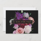 Romantic Dark Florals Cadeaubon (Voorkant)