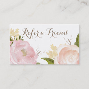 Romantic de Bloemen van de Waterverf Verwijs een K Aanbevelingskaartje