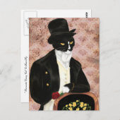 Romantic de heer Darcy Cat briefkaart (Voorkant / Achterkant)