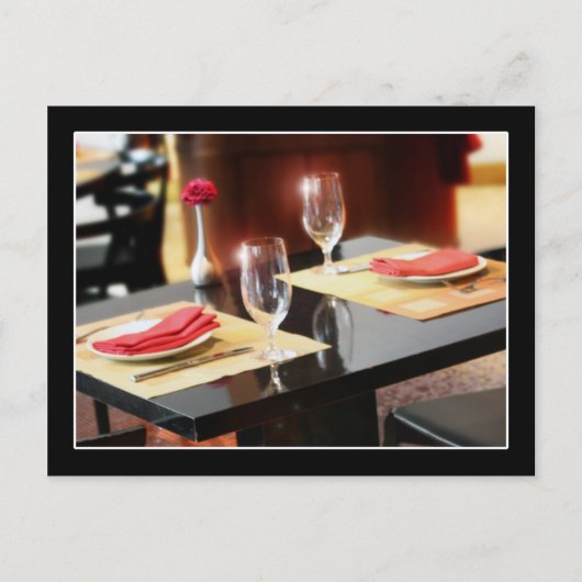 Romantic Dinner voor Twee Briefkaart (Voorkant)