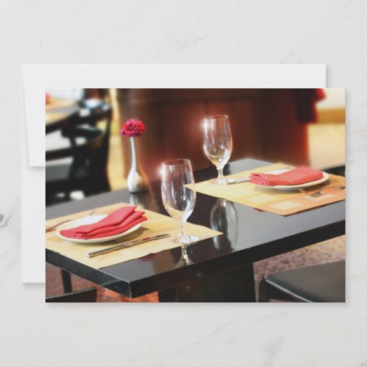 Romantic Dinner voor Twee Kaart (Voorkant)
