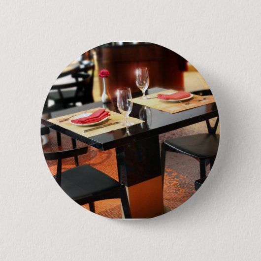 Romantic Dinner voor Twee Ronde Button 5,7 Cm (Voorkant)
