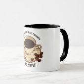 Romantic Dog Illustration Two-Tone Coffee Mug (Devant droit)