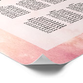 Romantic Dreamweaver Blossom Wedding Seating Chart Poster (Hoek)