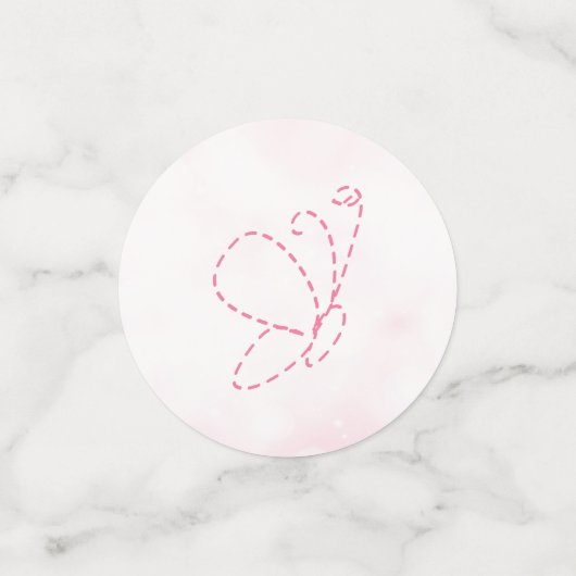 Romantic Droy Pink Wedding Couple Table Confetti (Kleine voorkant)