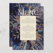 Romantic dubbelzijdig menu kaart (Voorkant / Achterkant)