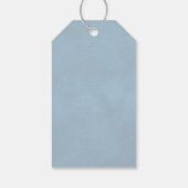 Romantic Dusty Blue Roos Weddenschap Bedankt Cadeaulabel (Achterkant)