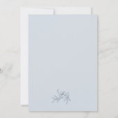 Romantic Dusty Blue Wedding Kaart (Achterkant)