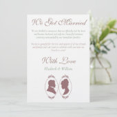 Romantic Dusty Rose Regency Botanical Cameos Kaart (Staand voorkant)