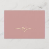 Romantic Dusty Rose Wedding Details Informatiekaartje (Achterkant)