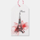 Romantic Eiffel Tower Paris Cadeaulabel (Voorkant)