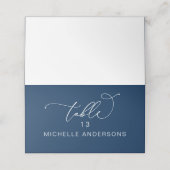 Romantic Elegance Wedding Dinner Guest Name (Buitenkant ongevouwen)