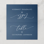Romantic Elegance Wedding Dinner Guest Name (Buitenkant ongevouwen)