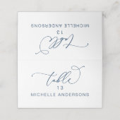 Romantic Elegance Wedding Dinner Guest Name Place (Buitenkant ongevouwen)