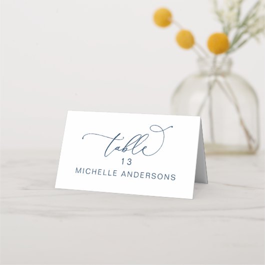 Romantic Elegance Wedding Dinner Guest Name Place (Voorkant)